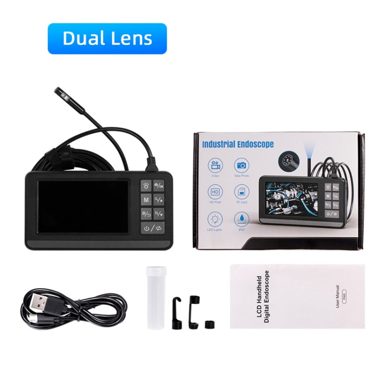 P005 8mm Dual Lenses Industrial Pipeline Endoscope with 4.3 inch HD Screen, Spec:3m Tube -  by PMC Jewellery | Online Shopping South Africa | PMC Jewellery | Buy Now Pay Later Mobicred