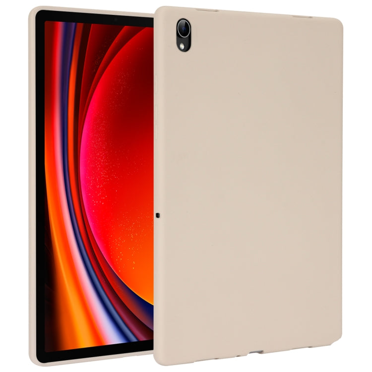 For Samsung Galaxy Tab S9 Oil Spray Skin-friendly TPU Tablet Case(Milk White) - free shipping - PMC Jewellery - Order now!