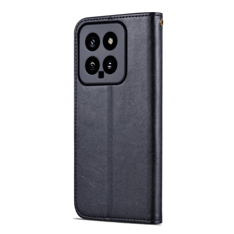 For Xiaomi 14 AZNS Sheepskin Texture Flip Leather Phone Case(Black) - 14 Cases by AZNS | Online Shopping South Africa | PMC TechLife | Buy Now Pay Later Mobicred