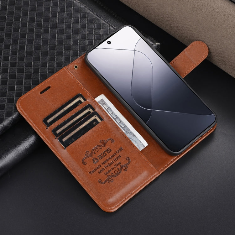 For Xiaomi 14 AZNS Sheepskin Texture Flip Leather Phone Case(Black) - 14 Cases by AZNS | Online Shopping South Africa | PMC TechLife | Buy Now Pay Later Mobicred