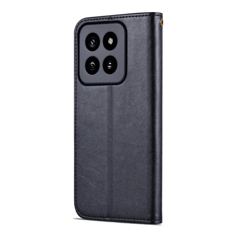 For Xiaomi 14 Pro AZNS Sheepskin Texture Flip Leather Phone Case(Black) - free shipping - PMC Jewellery - Order now!