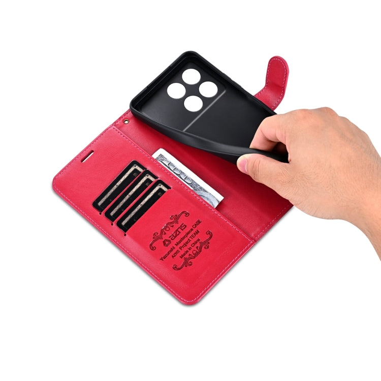 For Xiaomi Redmi K70 / K70 Pro AZNS Sheepskin Texture Flip Leather Phone Case(Red) - Xiaomi Cases by AZNS | Online Shopping South Africa | PMC Jewellery | Buy Now Pay Later Mobicred