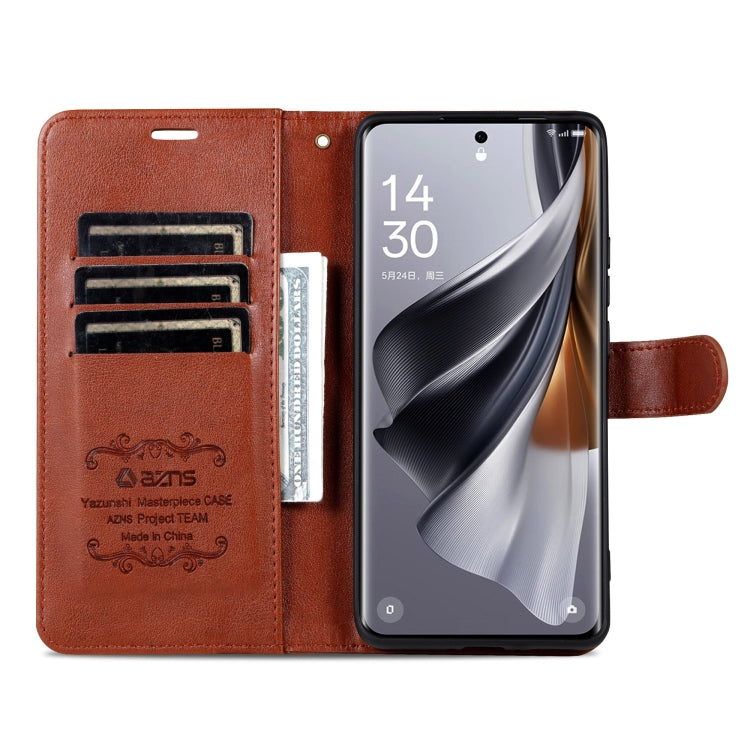 For Xiaomi 14 Ultra AZNS Sheepskin Texture Flip Leather Phone Case(Brown) - 14 Ultra Cases by AZNS | Online Shopping South Africa | PMC TechLife | Buy Now Pay Later Mobicred