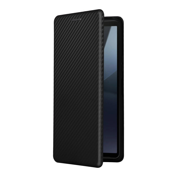 For Sony Xperia 10 VI 2024 Carbon Fiber Texture Flip Leather Phone Case(Black) - Sony Cases by PMC Jewellery | Online Shopping South Africa | PMC Jewellery | Buy Now Pay Later Mobicred