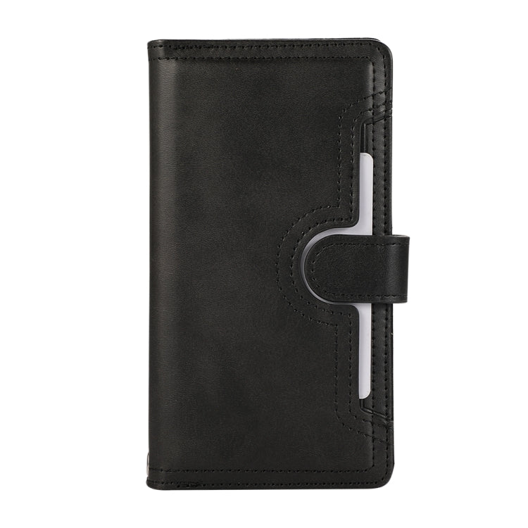 For iPhone 16 Plus Wristband Card Slot Leather Phone Case(Black) - iPhone 16 Plus Cases by PMC Jewellery | Online Shopping South Africa | PMC Jewellery | Buy Now Pay Later Mobicred