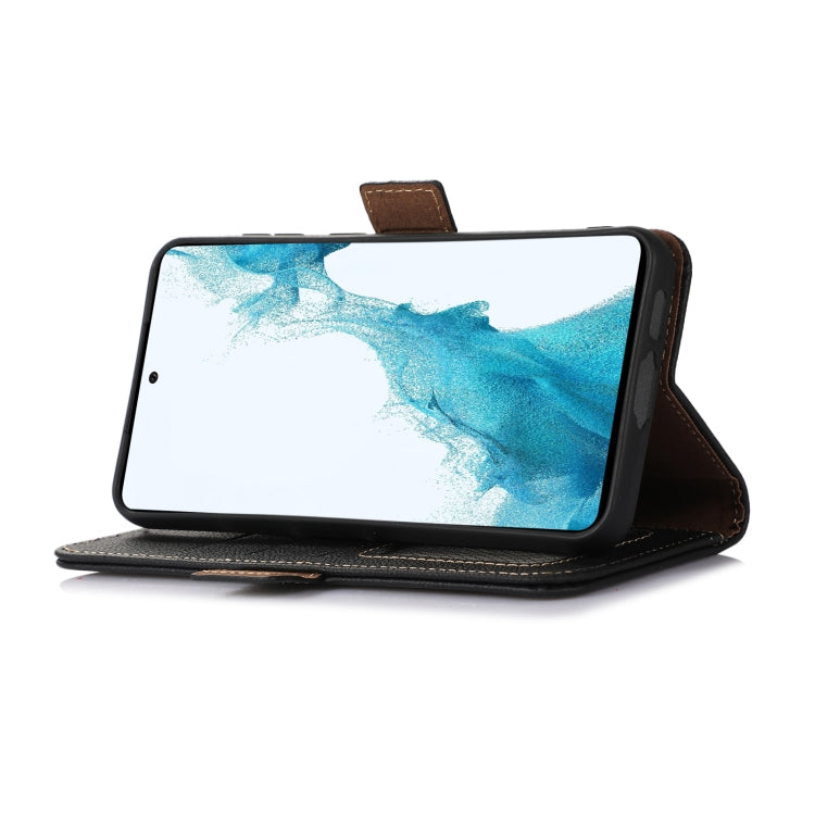 For Huawei Mate 60 Pro Side-Magnetic TJ Genuine Leather RFID Phone Case(Black) - Huawei Cases by PMC TechLife | Online Shopping South Africa | PMC TechLife | Buy Now Pay Later Mobicred