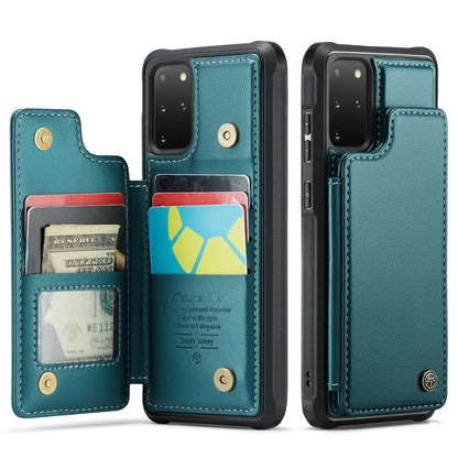 For Samsung Galaxy A14 CaseMe C22 Card Slots Holder RFID Anti-theft Phone Case(Blue Green) - Galaxy Phone Cases by CaseMe | Online Shopping South Africa | PMC Jewellery | Buy Now Pay Later Mobicred