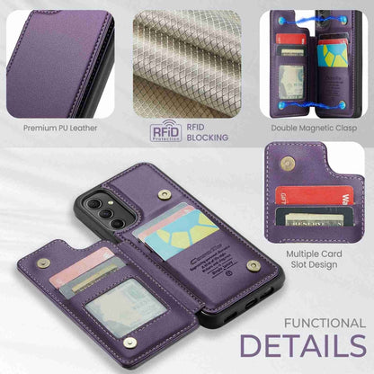 For Samsung Galaxy A54 5G CaseMe C22 Card Slots Holder RFID Anti-theft Phone Case(Purple) - Galaxy Phone Cases by CaseMe | Online Shopping South Africa | PMC Jewellery | Buy Now Pay Later Mobicred