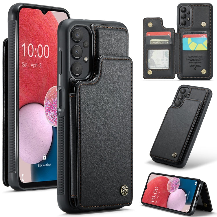 For Samsung Galaxy A13 4G CaseMe C22 Card Slots Holder RFID Anti-theft Phone Case(Black) - Galaxy Phone Cases by CaseMe | Online Shopping South Africa | PMC Jewellery | Buy Now Pay Later Mobicred