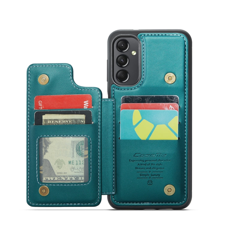 For Samsung Galaxy A24 4G CaseMe C22 Card Slots Holder RFID Anti-theft Phone Case(Blue Green) - Galaxy Phone Cases by CaseMe | Online Shopping South Africa | PMC Jewellery | Buy Now Pay Later Mobicred