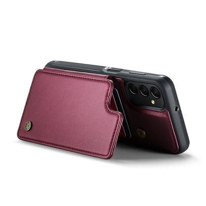 For Samsung Galaxy A24 4G CaseMe C22 Card Slots Holder RFID Anti-theft Phone Case(Wine Red) - Galaxy Phone Cases by CaseMe | Online Shopping South Africa | PMC Jewellery | Buy Now Pay Later Mobicred