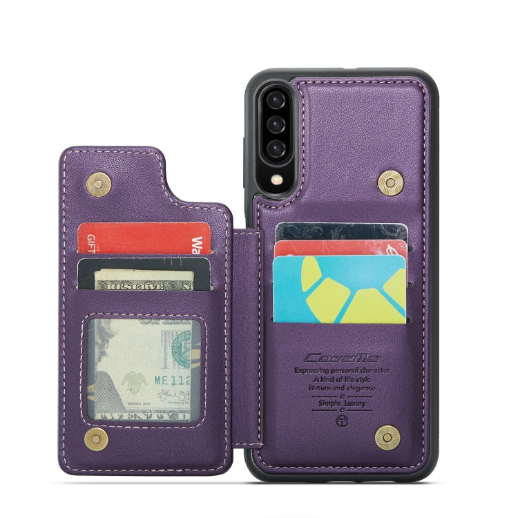 For Samsung Galaxy A30s/A50s/A50 CaseMe C22 Card Slots Holder RFID Anti-theft Phone Case(Purple) - Galaxy Phone Cases by CaseMe | Online Shopping South Africa | PMC Jewellery | Buy Now Pay Later Mobicred