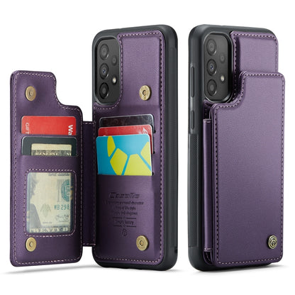 For Samsung Galaxy A33 5G CaseMe C22 Card Slots Holder RFID Anti-theft Phone Case(Purple) - Galaxy Phone Cases by CaseMe | Online Shopping South Africa | PMC Jewellery | Buy Now Pay Later Mobicred