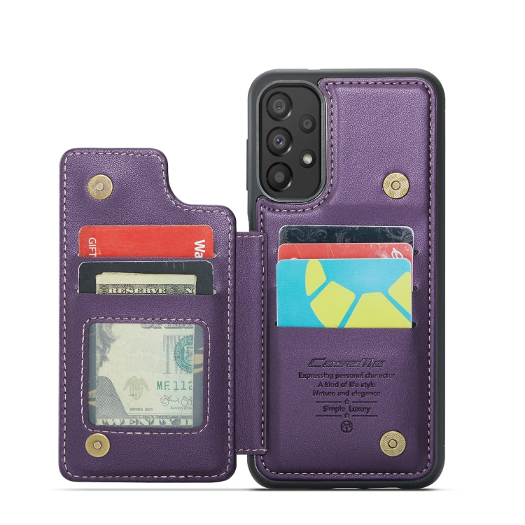 For Samsung Galaxy A33 5G CaseMe C22 Card Slots Holder RFID Anti-theft Phone Case(Purple) - Galaxy Phone Cases by CaseMe | Online Shopping South Africa | PMC Jewellery | Buy Now Pay Later Mobicred