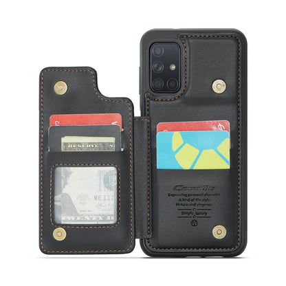 For Samsung Galaxy A51 4G CaseMe C22 Card Slots Holder RFID Anti-theft Phone Case(Black) - Galaxy Phone Cases by CaseMe | Online Shopping South Africa | PMC Jewellery | Buy Now Pay Later Mobicred