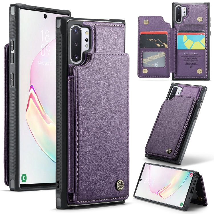 For Samsung Galaxy Note10+ 5G CaseMe C22 Card Slots Holder RFID Anti-theft Phone Case(Purple) - Galaxy Phone Cases by CaseMe | Online Shopping South Africa | PMC Jewellery | Buy Now Pay Later Mobicred