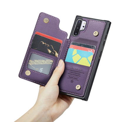 For Samsung Galaxy Note10+ 5G CaseMe C22 Card Slots Holder RFID Anti-theft Phone Case(Purple) - Galaxy Phone Cases by CaseMe | Online Shopping South Africa | PMC Jewellery | Buy Now Pay Later Mobicred