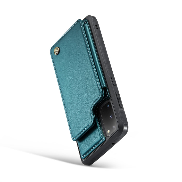 For Samsung Galaxy S20 CaseMe C22 Card Slots Holder RFID Anti-theft Phone Case(Blue Green) - Galaxy Phone Cases by CaseMe | Online Shopping South Africa | PMC Jewellery | Buy Now Pay Later Mobicred