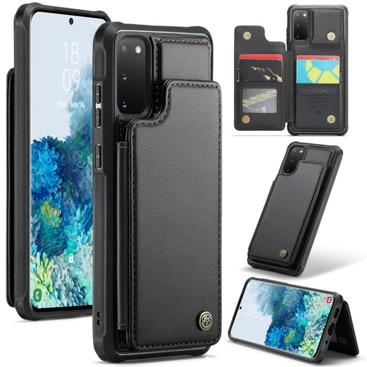 For Samsung Galaxy S20 CaseMe C22 Card Slots Holder RFID Anti-theft Phone Case(Black) - Galaxy Phone Cases by CaseMe | Online Shopping South Africa | PMC Jewellery | Buy Now Pay Later Mobicred