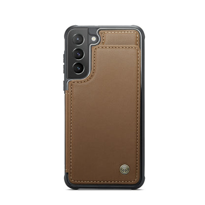 For Samsung Galaxy S21+ 5G CaseMe C22 Card Slots Holder RFID Anti-theft Phone Case(Brown) - Galaxy S21+ 5G Cases by CaseMe | Online Shopping South Africa | PMC Jewellery | Buy Now Pay Later Mobicred