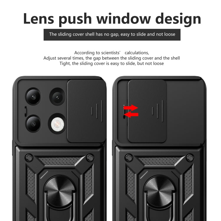 For Xiaomi Redmi Note 13 4G Global Sliding Camera Cover Design TPU Hybrid PC Phone Case(Blue) - Xiaomi Cases by PMC TechLife | Online Shopping South Africa | PMC TechLife | Buy Now Pay Later Mobicred