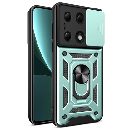 For Xiaomi Redmi Note 13 Pro 4G Global Sliding Camera Cover Design TPU Hybrid PC Phone Case(Mint Green) - Note 13 Pro Cases by PMC Jewellery | Online Shopping South Africa | PMC Jewellery | Buy Now Pay Later Mobicred