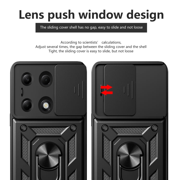 For Xiaomi Redmi Note 13 Pro 4G Global Sliding Camera Cover Design TPU Hybrid PC Phone Case(Red) - Note 13 Pro Cases by PMC TechLife | Online Shopping South Africa | PMC TechLife | Buy Now Pay Later Mobicred