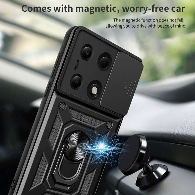 For Xiaomi Redmi Note 13 Pro 4G Global Sliding Camera Cover Design TPU Hybrid PC Phone Case(Silver) - Note 13 Pro Cases by PMC TechLife | Online Shopping South Africa | PMC TechLife | Buy Now Pay Later Mobicred