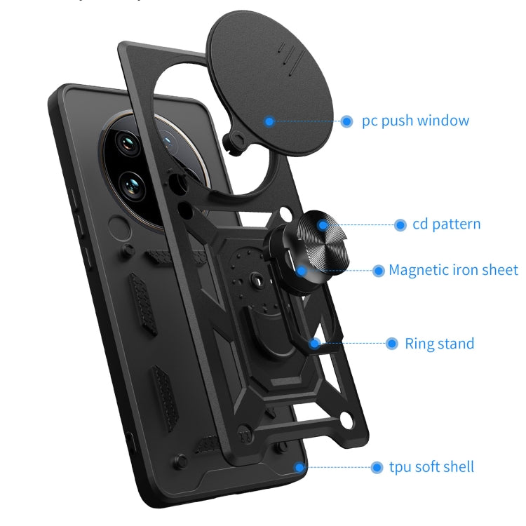 For Xiaomi 14 Ultra Sliding Camera Cover Design TPU Hybrid PC Phone Case(Silver) - free shipping - PMC TechLife - Order now!