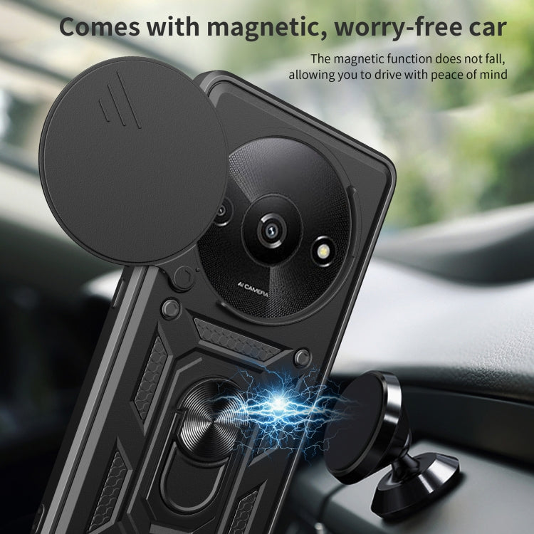 For Xiaomi Redmi A3 Sliding Camera Cover Design TPU Hybrid PC Phone Case(Silver) - Xiaomi Cases by PMC TechLife | Online Shopping South Africa | PMC TechLife | Buy Now Pay Later Mobicred
