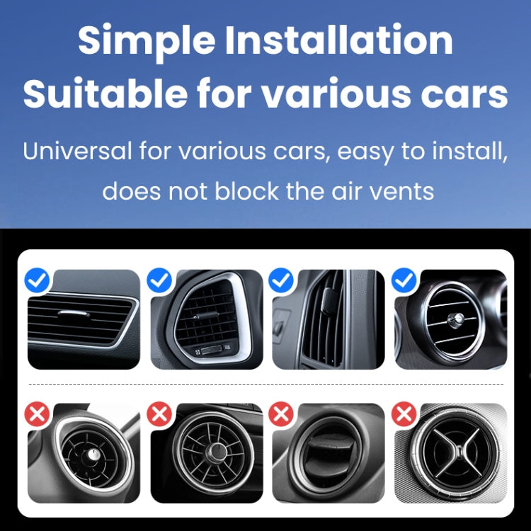 USAMS US-ZJ075 Magnetic Car Air Vent Phone Holder(Black) - free shipping - PMC TechLife - Order now!