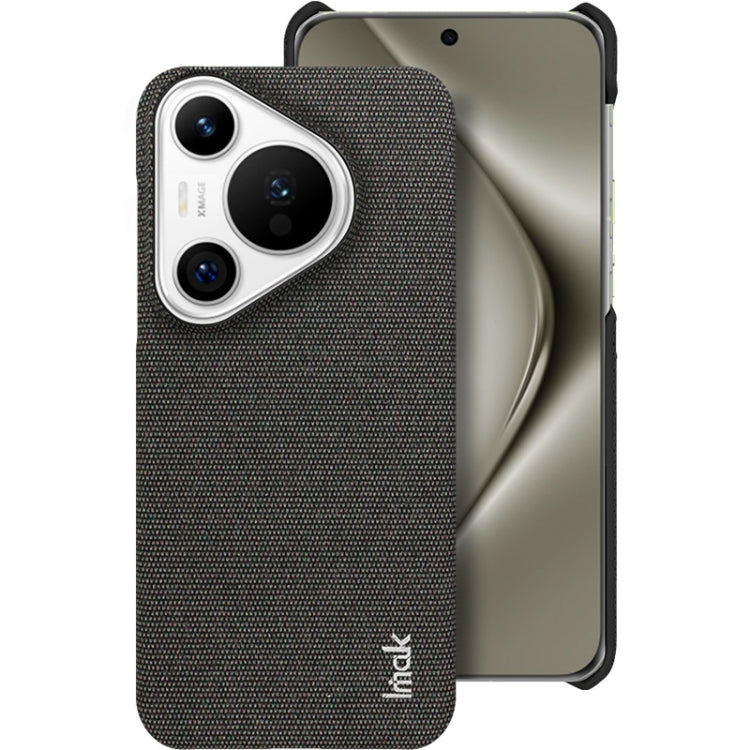 For Huawei Pura 70 imak Ruiyi Series Cloth Texture PU + PC Phone Case(Black) - Huawei Cases by imak | Online Shopping South Africa | PMC Jewellery | Buy Now Pay Later Mobicred