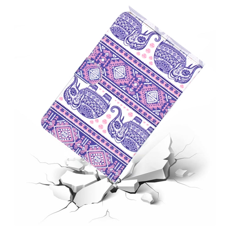 For 10 inch Universal Tablet PC Colored Drawing Pattern Horizontal Flip PU Leather Case with Holder & Card Slot(Totem Elephant) - 7 inch by PMC TechLife | Online Shopping South Africa | PMC TechLife | Buy Now Pay Later Mobicred