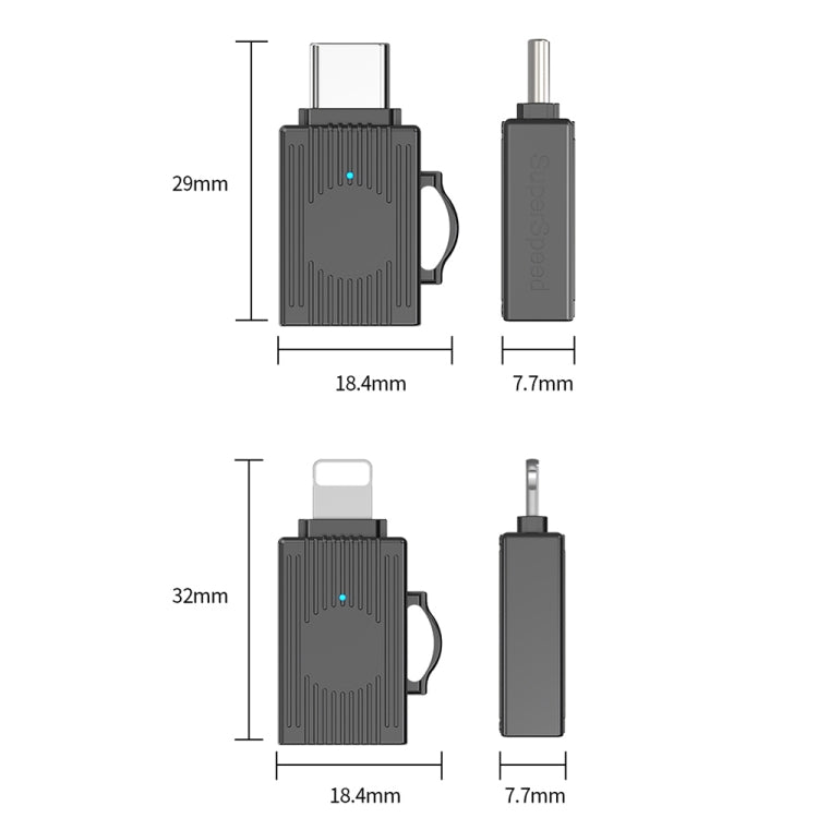 USB to USB-C / Type-C Multifunction Travel Case Shape Apapter(Tarnish) - free shipping - PMC Jewellery - Order now!