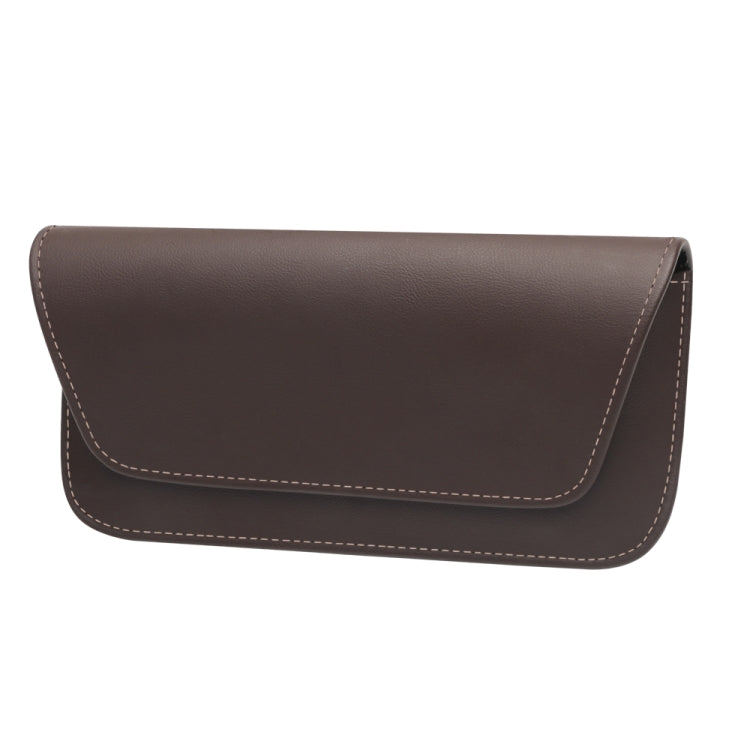 3064 Napa Texture Leather Car Glasses Storage Bag(Brown) - Sunglasses & Glasses Clips by PMC TechLife | Online Shopping South Africa | PMC TechLife | Buy Now Pay Later Mobicred