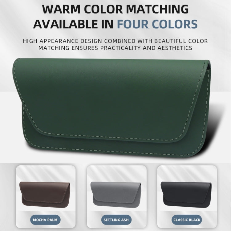 3064 Napa Texture Leather Car Glasses Storage Bag(Brown) - Sunglasses & Glasses Clips by PMC TechLife | Online Shopping South Africa | PMC TechLife | Buy Now Pay Later Mobicred