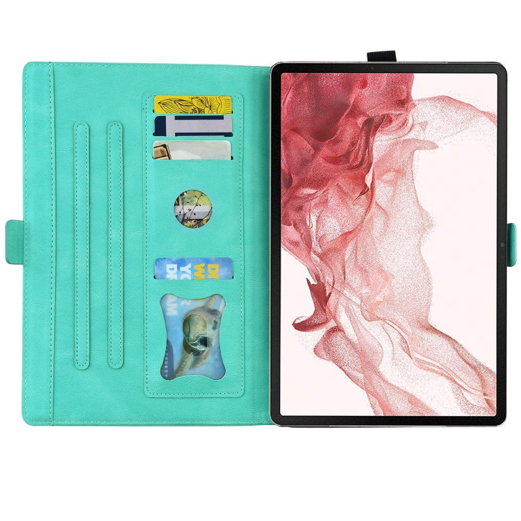 For Samsung Galaxy Tab S9 FE+ Love Butterfly Embossed Leather Tablet Case(Mint Green) - free shipping - PMC Jewellery - Order now!
