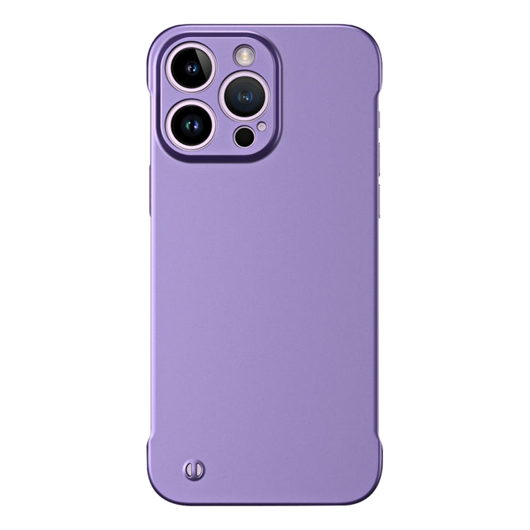 For iPhone 14 Pro Frameless Metallic Paint Hybrid PC Phone Case(Deep Purple) - iPhone 14 Pro Cases by PMC Jewellery | Online Shopping South Africa | PMC Jewellery | Buy Now Pay Later Mobicred