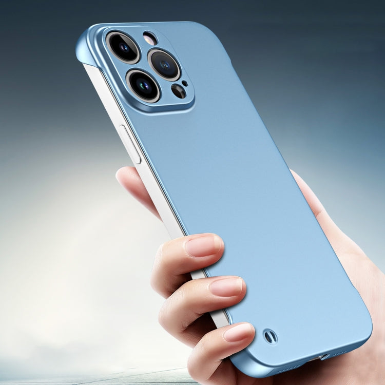 For iPhone 11 Pro Max Frameless Metallic Paint Hybrid PC Phone Case(Sierra Blue) - iPhone 11 Pro Max Cases by PMC Jewellery | Online Shopping South Africa | PMC Jewellery | Buy Now Pay Later Mobicred