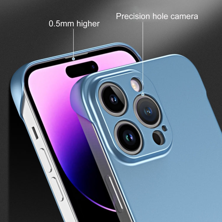 For iPhone 11 Pro Max Frameless Metallic Paint Hybrid PC Phone Case(Sierra Blue) - iPhone 11 Pro Max Cases by PMC Jewellery | Online Shopping South Africa | PMC Jewellery | Buy Now Pay Later Mobicred