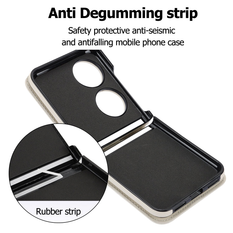 For Huawei P50 Pocket Rhombic Texture Card Bag Phone Case with Dual Lanyard(White) - free shipping - PMC TechLife - Order now!