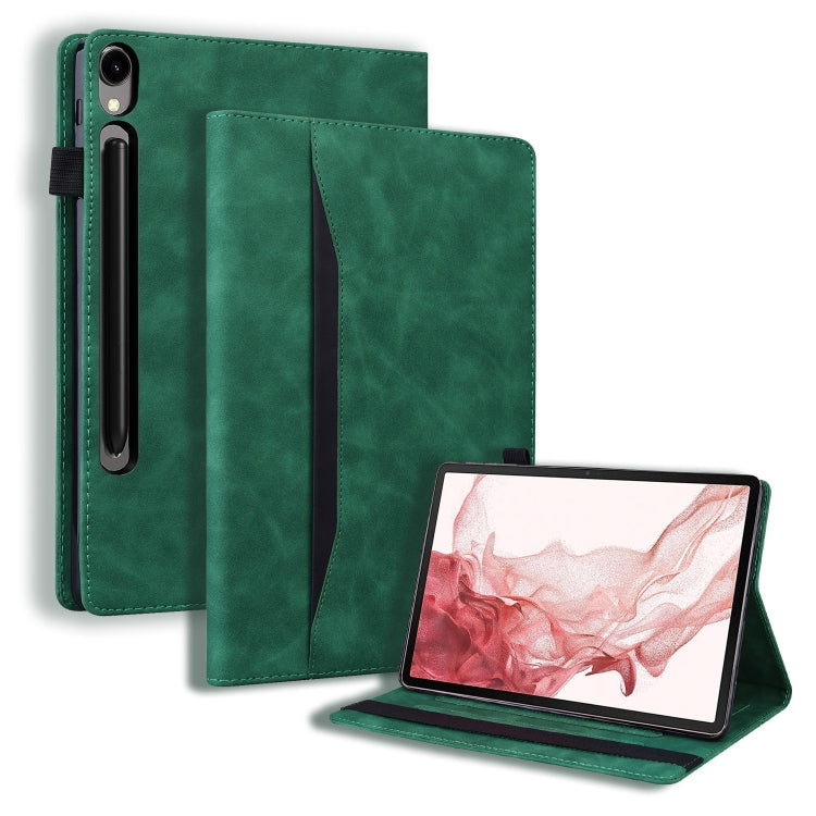 For Samsung Galaxy Tab S9 Ultra /S8 Ultra Splicing Shockproof Leather Tablet Case(Green) - Galaxy Tab S9 Ultra Cases by PMC Jewellery | Online Shopping South Africa | PMC Jewellery | Buy Now Pay Later Mobicred