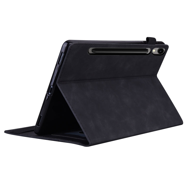 For Samsung Galaxy Tab S9 Ultra /S8 Ultra Splicing Shockproof Leather Tablet Case(Black) - Galaxy Tab S9 Ultra Cases by PMC Jewellery | Online Shopping South Africa | PMC Jewellery | Buy Now Pay Later Mobicred