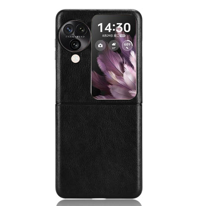 For OPPO Find N3 Flip Litchi Texture Back Cover Phone Case(Black) - Find N3 Flip Cases by PMC Jewellery | Online Shopping South Africa | PMC Jewellery