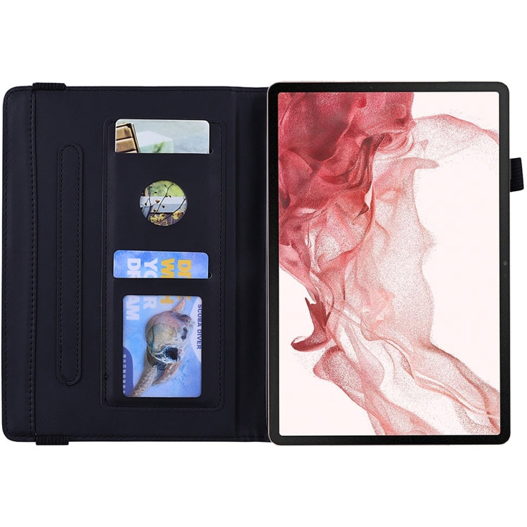 For Samsung Galaxy Tab S11 / S10 / S9 FE Calf Texture Embossed Leather Tablet Case(Black) - free shipping - PMC Jewellery - Order now!