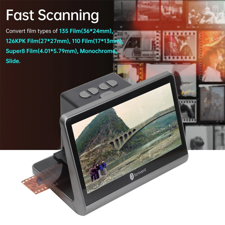 Tonivent TON172 22 Mega Pixels 7 inch HD Screen Film Scanner(UK Plug) - free shipping - PMC TechLife - Order now!