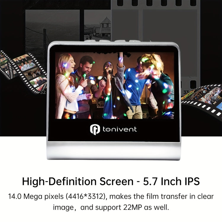 Tonivent TON170 14 Mega Pixels 5 inch HD Screen Film Scanner(UK Plug) - Portable Scanner by PMC TechLife | Online Shopping South Africa | PMC TechLife | Buy Now Pay Later Mobicred
