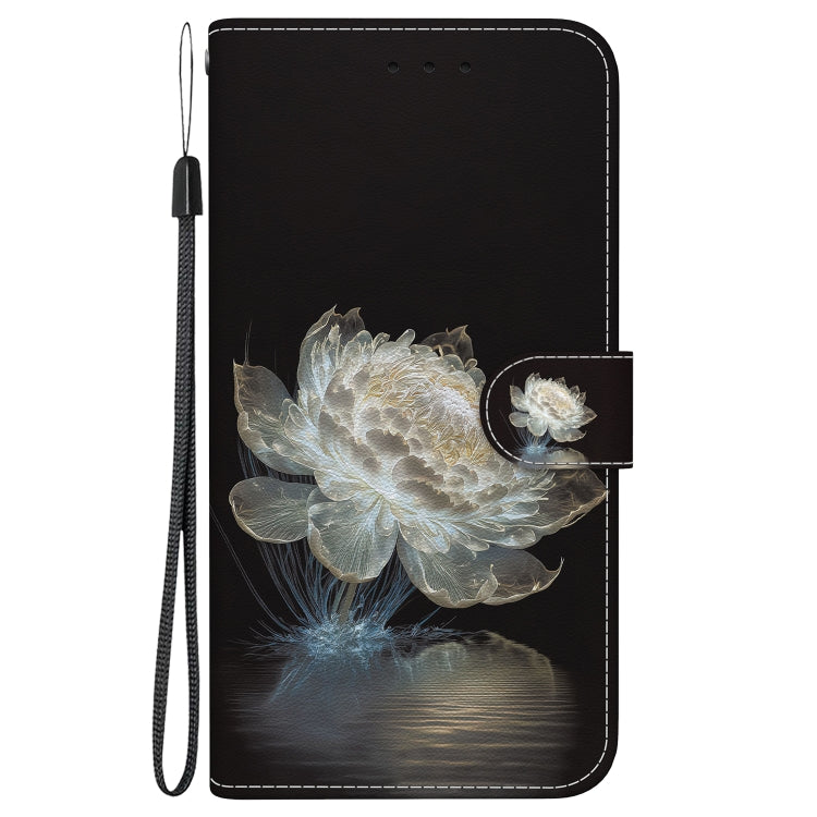 For Google Pixel 9 Pro Crystal Texture Colored Drawing Leather Phone Case(Crystal Peony) - Google Cases by PMC TechLife | Online Shopping South Africa | PMC TechLife | Buy Now Pay Later Mobicred