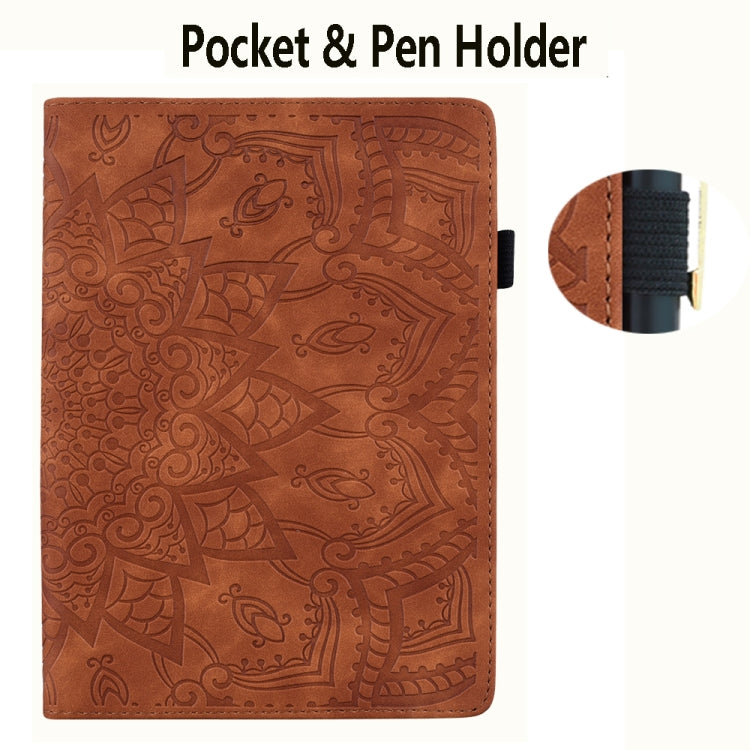For Lenovo Tab P12 12.7 Calf Texture Embossed Leather Tablet Case(Brown) - Lenovo by PMC TechLife | Online Shopping South Africa | PMC TechLife | Buy Now Pay Later Mobicred
