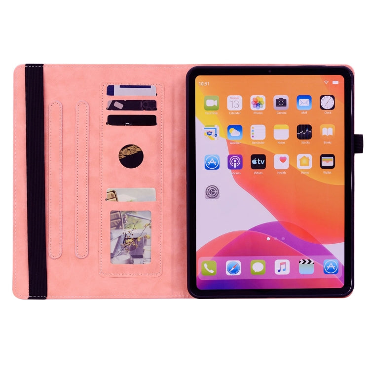 For Lenovo Tab M11 / Xiaoxin Pad 11 2024 Calf Texture Embossed Leather Tablet Case(Pink) - Lenovo by PMC Jewellery | Online Shopping South Africa | PMC Jewellery | Buy Now Pay Later Mobicred